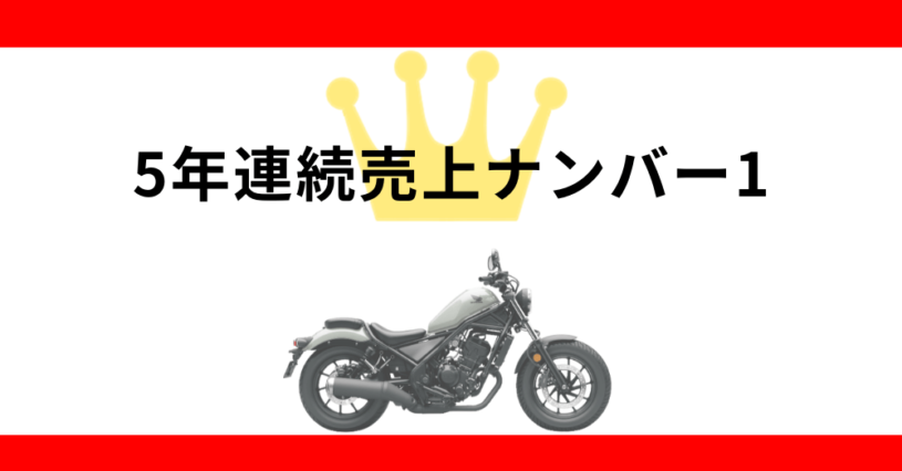 レブル250は5年連続売上台数1位